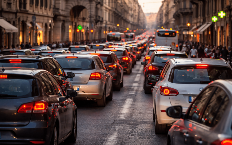 Traffico inestricabile. Immagine generata da AI