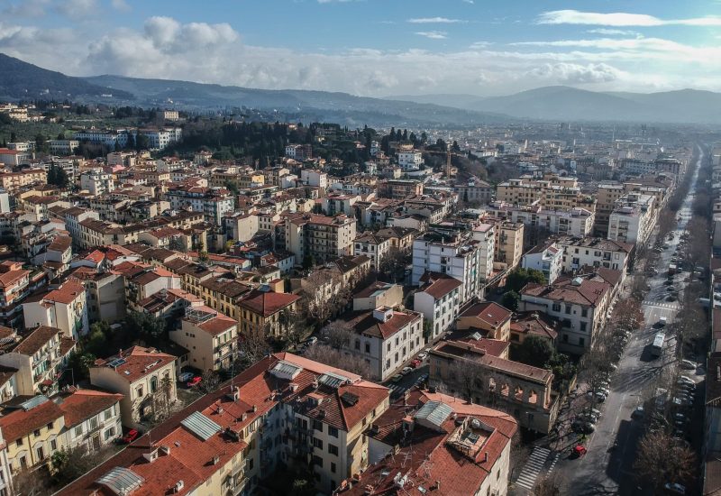 GERMOGLI PH 13 FEBBRAIO 2018 FIRENZE VEDUTE AEREE CITTA' VIALE DEI MILLE