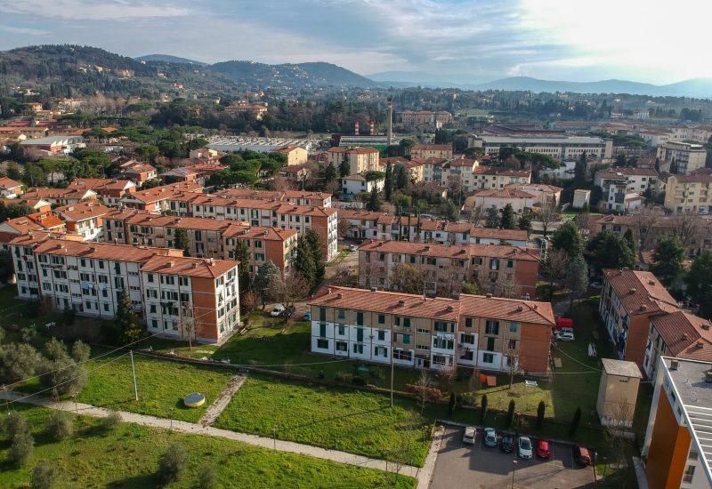GERMOGLI PH: 14 GENNAIO 2018 FIRENZE VEDUTE AEREE CAREGGI  CASE POPOLARI DI VIA NICCOLO' DA TOLENTINO