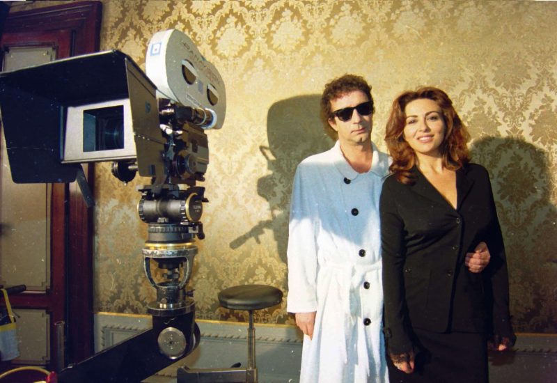 GERMOGLI PH: 14 GIUGNO 2023 FIRENZE FRANCESCO NUTI E SABRINA FERILLI SUL SET DEL FILM IL SIGNOR QUINDICIPALLE GIRATO NEL 1997
