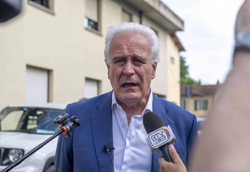 GERMOGLI PH: 17 GIUGNO 2025 FIGLINE VALDARNO POSA DELLA PRIMA PIETRA DELLA CASA DI COMUNITA' PRESSO L'OSPEDALE SERRISTORI NELLA FOTO EUGENIO GIANI