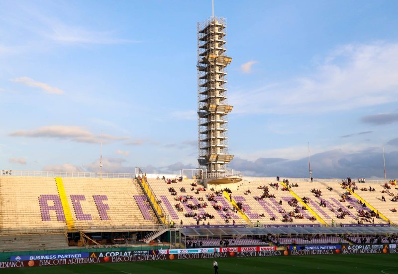 GERMOGLI PH 18 MAGGIO 2025 FIRENZE STADIO ARTEMIO FRANCHI LAVORI CANTIERE CURVA FIESOL