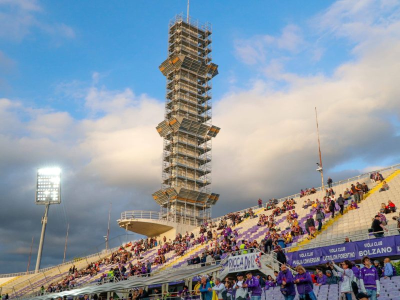 GERMOGLI PH: 18 MAGGIO 2025 FIRENZE STADIO ARTEMIO FRANCHI LAVORI CANTIERE CURVA FIESOLE