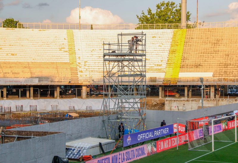 GERMOGLI PH: 18 MAGGIO 2025 FIRENZE STADIO ARTEMIO FRANCHI LAVORI CANTIERE CURVA FIESOLE
