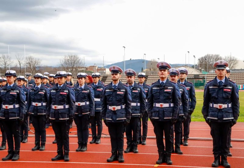 GERMOGLI PH: 20 GENNAIO 2025 FIRENZE STADIO RIDOLFI GIURAMENTO DEI NUOVI AGENTI DI POLIZIA MUNICIPALE DI FIRENZE NELLA FOTO