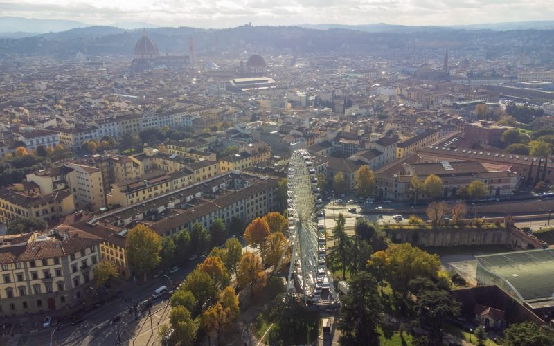 GERMOGLI PH 21 NOVEMBRE 2022 FIRENZE ANCHE PER IL PERIODO DI FESTIVITA IL COMUNE DI FIRENZE RUOTA PANORAMICA ALLA FORTEZZA DA BASSO