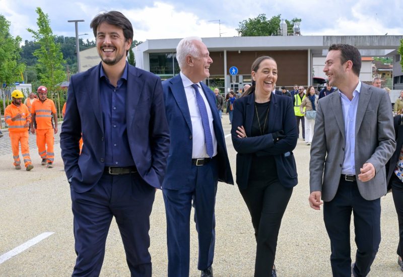 GERMOGLI PH: 22 MAGGIO 2025 FIRENZE INAUGURAZIONE DEL NUOVO PARCHEGGIO SCAMBIATORE DI VIALE EUROPA NELLA FOTO EUGENIO GIANI SARA FUNARO ANDREA GIORGIO E FRANCESCO PIGNOTTI MENTRE EFFETTUANO IL SOPRALLUOGO SUL NUOVO PARCHEGGIO SCAMBIATORE