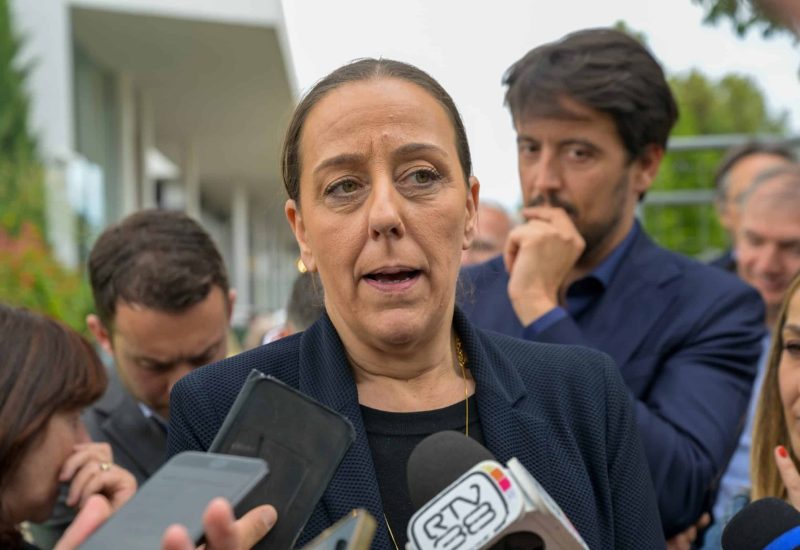 GERMOGLI PH: 22 MAGGIO 2025 FIRENZE INAUGURAZIONE DEL NUOVO PARCHEGGIO SCAMBIATORE DI VIALE EUROPA NELLA FOTO LA SINDACA DI FIRENZE SARA FUNARO