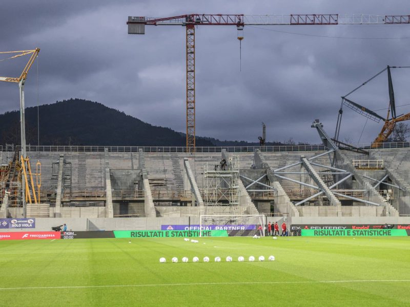 GERMOGLI PH 23 FEBBRAIO 2026 FIRENZE STADIO ARTEMIO FRANCHI CAMPIONATO SERIE A FIORENTINA VS PISA NELLA FOTO LAVORI CURVA FIESOLE (2)