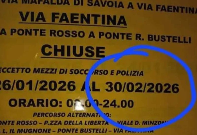 Fine lavori 30 febbraio 2026. Foto facebook