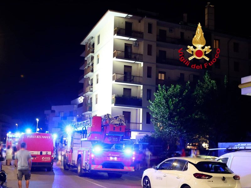 L'intervento dei Vigili del Fuoco