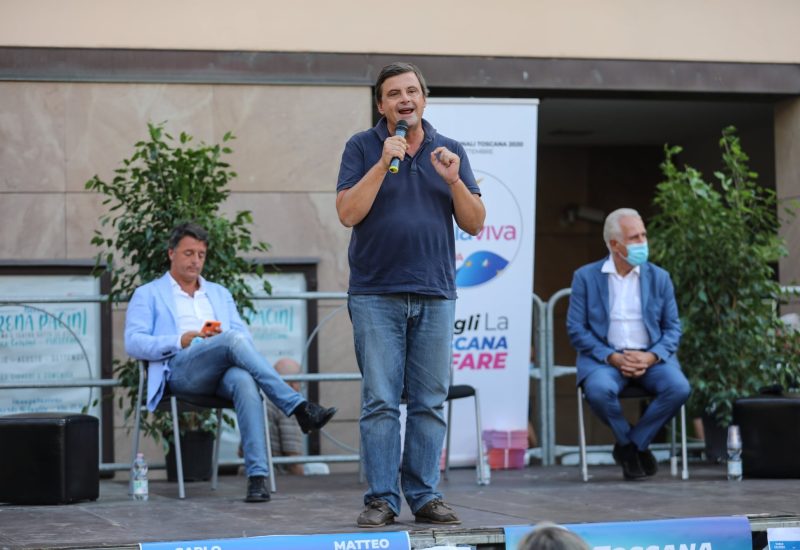 GERMOGLI PH: 14 SETTEMBRE 2020 FUCECCHIO INCONTRO PARTITO ITALIA VIVA CON MATTEO RENZI CARLO CALENDA E EUGENIO GIANI IN PIAZZA MONTANELLI © TOMMASO GASPERINI / FOTOCRONACHE GERMOGLI