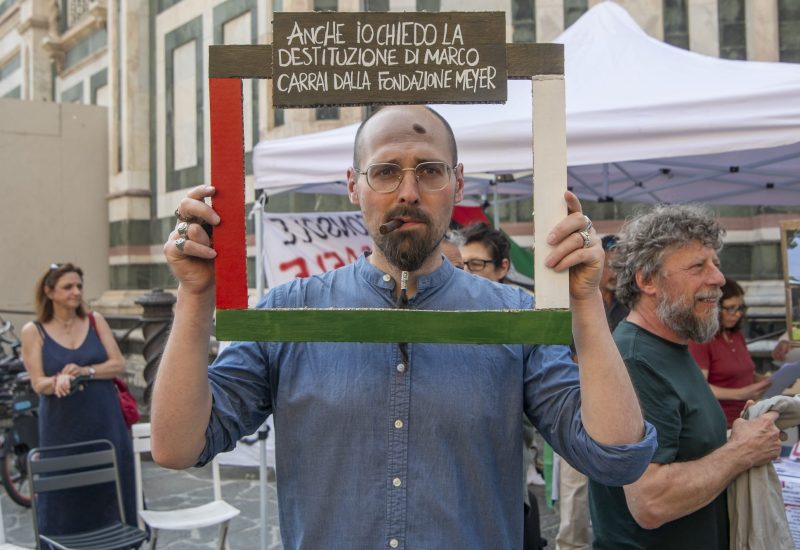 GERMOGLI PH: 11 GIGUNO 2025 FIRENZE INIZATIVA TENDA PER LA PALESTINA IN PIAZZA DUOMO DAVANTI ALLA SEDE DELLA REGIONE NELLA FOTO DMITRIJ PALAGI