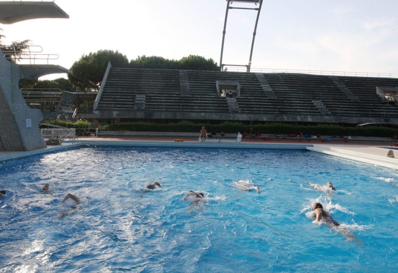 GERMOGLI PH: 22-08-08 FIRENZE PISCINA COSTOLI PREPARAZIONE ESTIVA RARI NANTES FLORENTIA NELLA FOTO GLI ATLETI DELLA RARI IN VASCA ALLA PISCINA COSTOLI