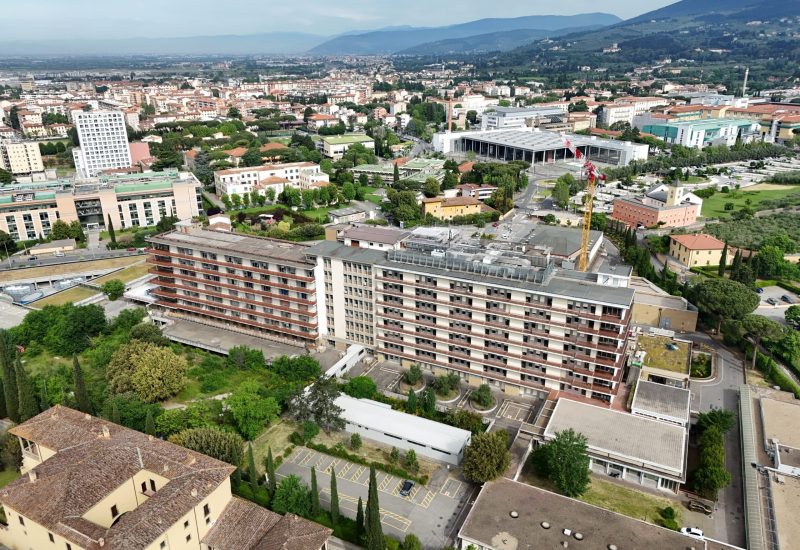 GERMOGLI PH; 3 APRILE 2025 FIRENZE VEDUTE AEREE  ZONA OSPEDALIERA DI CAREGGI E OSPEDALE CTO