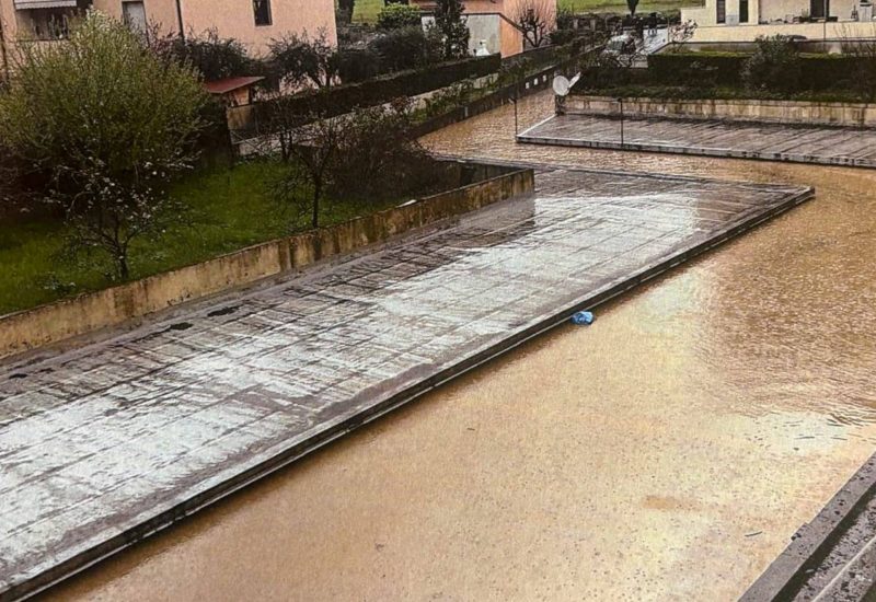 GERMOGLI PH: 23 APRILE 2025 SESTO FIORENTINO VIA DI VITTORIO ALLAGAMENTI DANNI MALTEMPO PIOGGIA ALLUVIONE