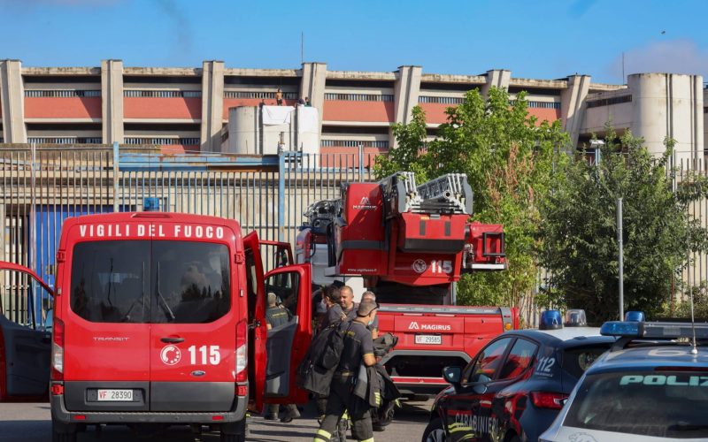 GERMOGLI PH: 11 LUGLIO 2021 FIRENZE CARCERE DI SOLLICCIANO PROTESTA DETENUTI SUL POSTO POLIZIA CARABINIERI E VIGILI DEL FUOCO PER PRINCIPIO DI INCENDIO